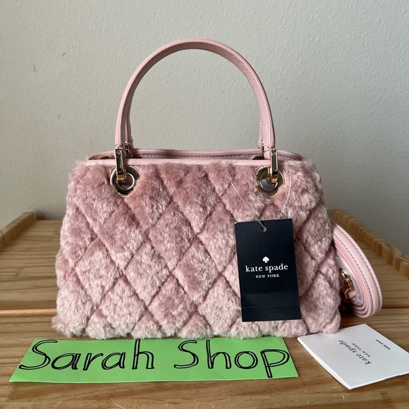 ♠️Kate Spade Carey Faux Fur Small Sullivan Satchel - Picture 2 of 14